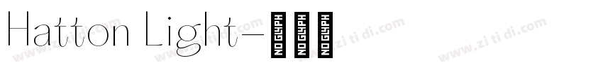 Hatton Light字体转换